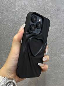 VRNOEI Husă de lux cu model de inimă 3D compatibilă cu Iphone 15 14 13 12 11 Pro Max, accesoriu moale pentru husă din spate rezistentă la șocuri compatibilă cu Iphone 14 15 Plus