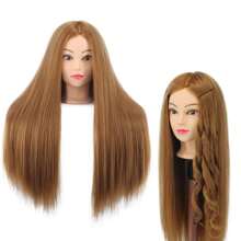 26 Inch Smooth Hairstyle Training Head Model, Cosmetology Mannequin Head For Straight Hair, Braiding, Curling, Cutting Practice, Christmas Gift