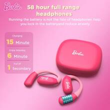 Miniso 芭比 BM23 开放式耳机 Hifi 音质 无线5.4 超长续航长达58小时 支持两台设备连接 专业音频师 适合女性佩戴的合适耳机