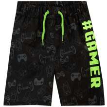 Harry Bear Gaming Swim Shorts | Boys Videogame Board Shorts | Kids Swimwear | Boy Gamer Trunks