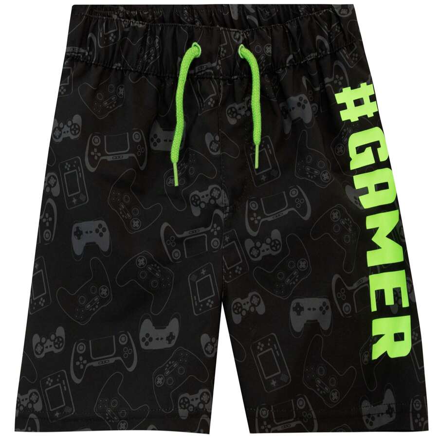 Harry Bear Gaming Swim Shorts | Boys Videogame Board Shorts | Kids Swimwear | Boy Gamer Trunks
