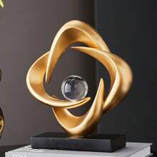 创意现代简约树脂抽象旋转装饰 - 水晶球梦幻点缀，个性化家居艺术焦点 - 完美的节日礼物