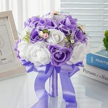 Wedding Bouquet Artificial Bridal Flower Bouquets Wedding Photo Booth Props Wedding Decorations - Black 1pc - View 1