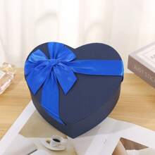 1Pc New Heart-Shaped Mother's Day Gift Box Bowknot Red Packaging Paper Box With Cover Present Boxes Birthday