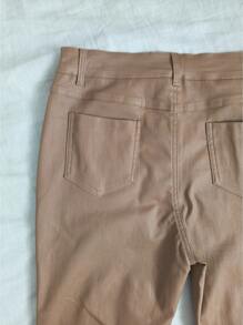 Women's Resin Elastane Pants - Khaki - View 5