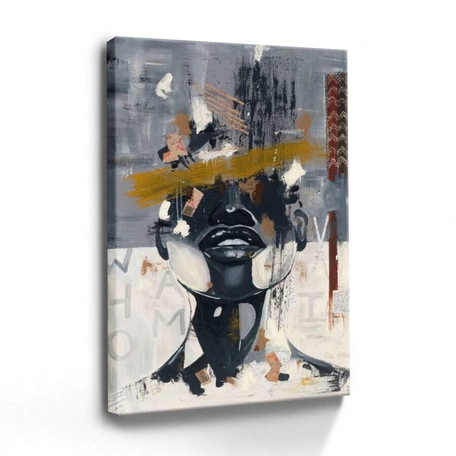 Canvas Wall Art, African American Wall Art Motivational   Girl Wall Art Abstract Modern Home Decor Canvas Artwork For Living Room Bedroom Mother's Day Gift  7