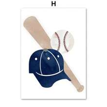 1pc Wall Arts Posters Optional Frame Modern Frameless Football Basketball Baseball Golf Sport Wall Art Canvas Painting Poster Pictures Room Decor Teen Room Decoration - Multicolor - View 49