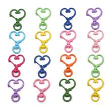 10pcs Strawberry Shaped Candy Colored Painted Spring Key Chains, DIY Phone Straps, Luggage Tags & Accessories - Love Buckle-10pcs - View 2