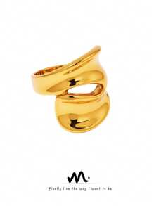 MiDuoDuo 1pc Unique Asymmetrical Smooth Stainless Steel Fashion Accessory, Everyday Wear For Women