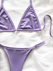 Women Bikini Sets - 紫丁香色 - 查看 2