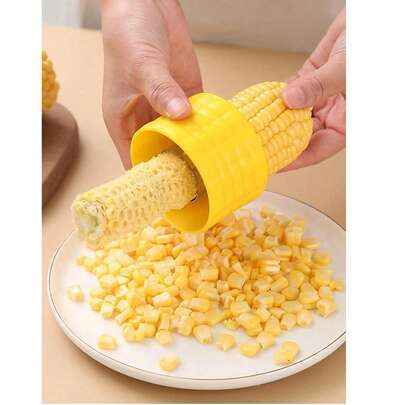 1 dụng cụ tách hạt ngô bằng thép không gỉ Dụng cụ tách hạt ngô bằng thép không gỉ, Dụng cụ gọt vỏ rau bằng nhựa, Dụng cụ nhà bếp giúp chuẩn bị bữa ăn dễ dàng, Dụng cụ tách hạt ngô hiệu quả, Dụng cụ nhà bếp gia đình