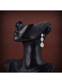 波西米亚风假日风格三滴吊坠项链时尚优雅节日派对流苏锁骨链女士别致优质珠宝