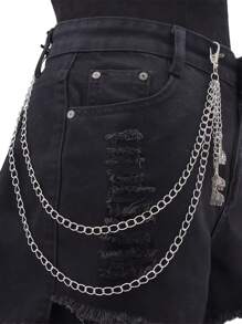 1pc Fashionable Double-Layer Giraffe Pants Chain, Suitable For Everyday Wear - Multicolor - View 1