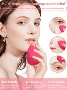 14-Piece Makeup Sponge Set Makeup Sponge Mixer 7 Powder Puffs 4 Makeup Sponges And 3 Finger-Wrapped Makeup Sponges For Liquid Foundation Powder Concealer And Cream.