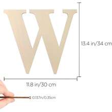 1pc Wood Wall Decoration Letters 12 Inch Blank Letters DIY Paint Family Party Wedding Decorations Gifts Birthday Graduation