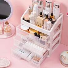NetHong Large Dressing Table 3 Drawer Makeup Cosmetic Organiser Box Tidy Storage Case UK - 白色 - 查看 2