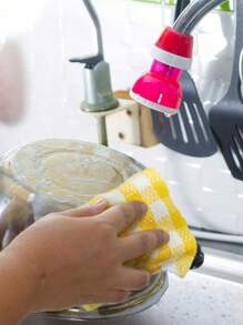 5/12pcs Kitchen Double-Sided Dishcloth Checkered Scrubbing Cloth Multi-Functional Cleaning Cloth Car Cleaning Wiping Cloth (Random Color)