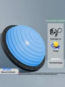 Extra Thick Bosu Ball With 2 Resistance Bands & Pump - Perfect For Yoga,Pilates, Fitness, Home Workouts, Balance Training, And Core Exercises - Multicolor - View 23