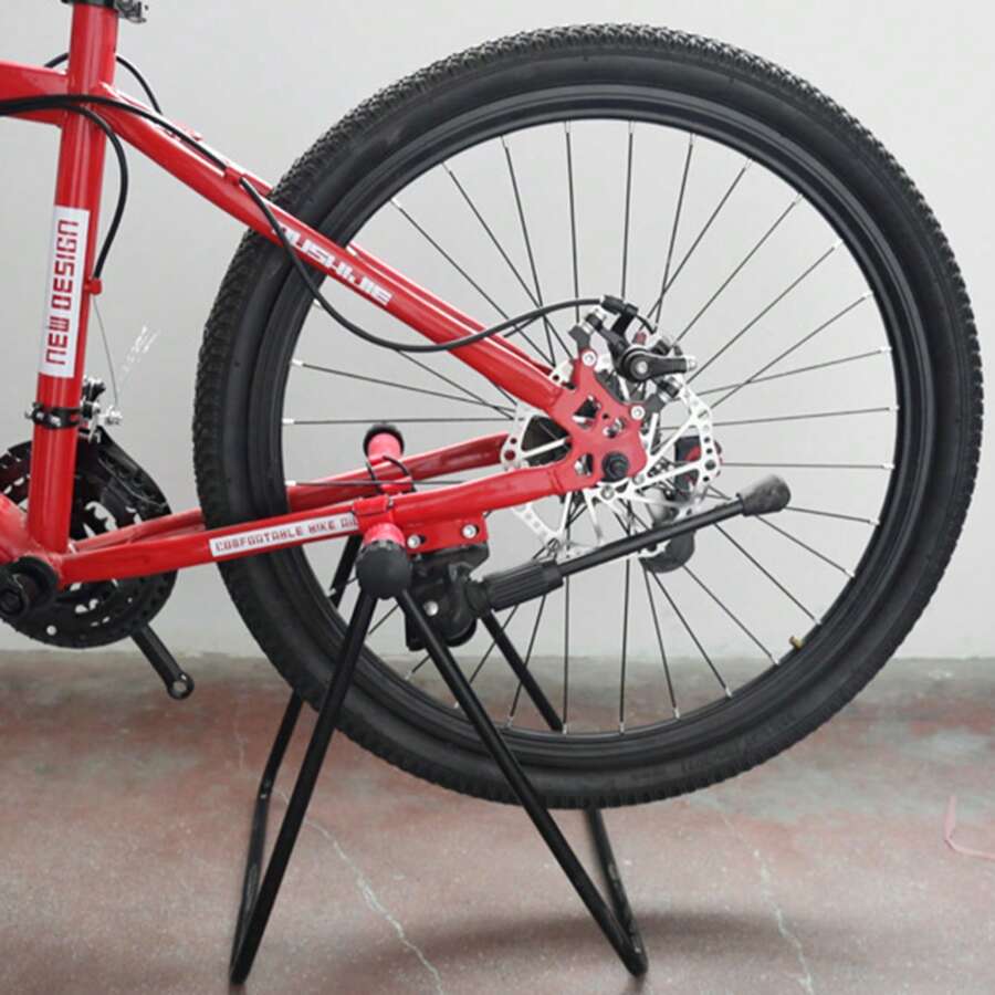 Mountain Bike Repair Vertical Stand Triangle Vertical Parking Rack Display Stand Ideal For Working On Bike - Black - View 1