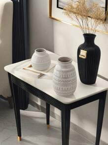 1 pezzo Vaso cinese in marmo a bocca larga, adatto per soggiorno, ingresso, scrivania, tavolo da pranzo, ornamento per più ambienti, arreggiamento di fiori