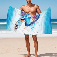 Beach Towel, Terry Cloth Bath Towel, Absorbing Swim & Bath Robe, Sports & Summer Towel