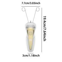 1件 USB充電式電動女性面部除毛器 - 無痛面部修剪器適用於下巴、嘴唇、手臂、腿部，500mAh鋰電池，柔軟光滑，理想的節日禮物，親膚，輕巧便攜，乾濕兩用，送女友禮物 - 金色 - 查看 4