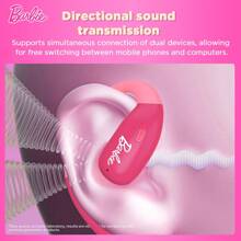 Miniso 芭比 BM23 开放式耳机 Hifi 音质 无线5.4 超长续航长达58小时 支持两台设备连接 专业音频师 适合女性佩戴的合适耳机