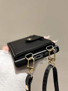 Bolsa con cierre tipo bandolera, monedero y soporte para tarjetas y teléfono, compatible con Samsung Galaxy S25, S24, S23 Ultra Plus, A55, A54, A53. Carcasa trasera de TPU suave de lujo y sencilla, regalo para hombres y mujeres