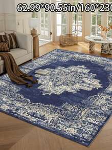 Sehr weicher Samt-Teppich, elegantes Boho-Palast-Design mit lebendigen floralen und barocken Mustern, geeignet für Wohnzimmer, Schlafzimmer, Flur - 1 Stück - Verschiedenfarbig - Übersicht 14