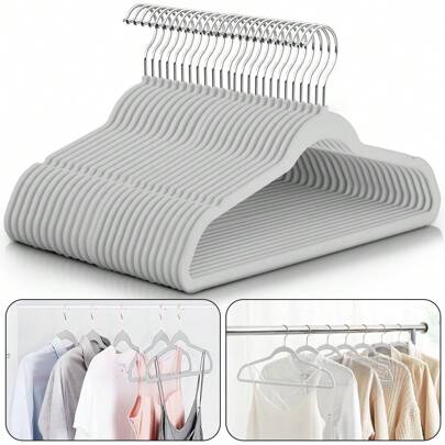 Perchas de terciopelo de lujo - perchas de fieltro premium antideslizantes para la organización de la ropa - diseño ligero y ahorrativo de espacio Decoraciones de Halloween Disfraces de Halloween Decoración de otoño Decoración de festival