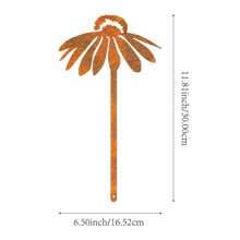 1pc Rustic Metal Flower Potted Decor, Garden Stake Decoration, Vintage Iron Flower, Suitable For Garden, Farm, Yard, Lawn