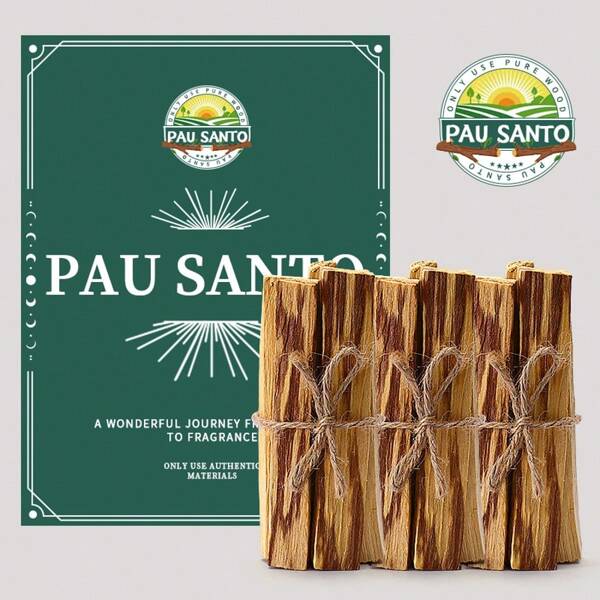2/5/8pcs Palo Santo Natural Incense Sticks, High Quality Holy Wood, Ideal For Yoga & Meditation - Home Air Purifier And Stress Reliever, With Gift Box - Perfect For Father's Day, Mother's Day And Easter