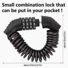 1pc Helmet-Shaped Combination Lock, Portable Bicycle/E-Bike Security Lock Chain With Accessories