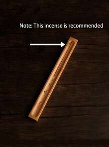 1pc Wooden Incense Holder With Hanging Hooks, Zen Style Home Decor, Suitable For Study, Yoga Room, Tea Room, Bedroom