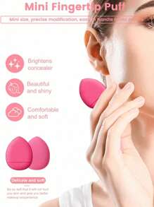 14-Piece Makeup Sponge Set Makeup Sponge Mixer 7 Powder Puffs 4 Makeup Sponges And 3 Finger-Wrapped Makeup Sponges For Liquid Foundation Powder Concealer And Cream.