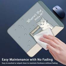 Alfombrilla para ratón de gaming, pequeña, para computadora, portátil, jugadores, con estampado de gato, 8x10 pulgadas - Gato 08 - Ver 5