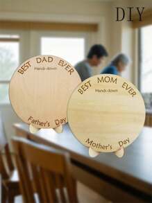 DIY Mother's Day Father's Day Gift - Bohemian Style Wooden Handprint Art With Base, Graduation Season Thank You Gifts For Best Mom And Dad, Unique Home Decor Plaque, Perfect For Room Decor, Personalized Party Favors, Birthday
