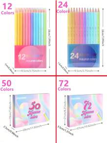 Brutfuner Macaron Colored Pencil Set 12/24/50/72 Color Pencil Professional Pastel Drawing Pencil Color Pencil School Art Supplies Back To School