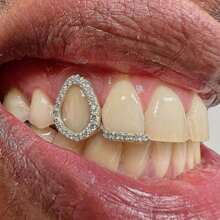 THATBOY 1PC/2PCS/4PCS/SET Hip Hop Rapper Fashion Personalized Jewelry Grillz Single Glossy Copper Simple Cool Grillz Gift For Men And Women - Multicolor - View 2