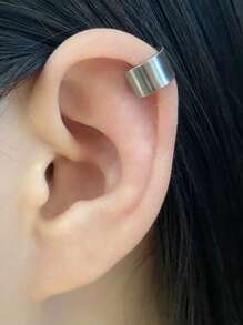 Classic Ear Cuff For Women Non Piercing Ear Clip Silvery Golden Stainless Steel Ear Cuffs With Chain Fake Earring Ear Cuff For Non Pierced Ears Clip On Cartilage Earring Lightweight