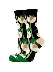 1双男士黑色底花浪漫气息百搭四季皆可穿