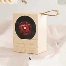 5pcs Sweet Love Wedding Favor Boxes, High-End Simple Style Candy Boxes, Creative CD Shaped Wedding Gift Favor Containers - Multicolor - View 9