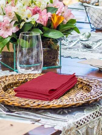 6pcs/Pack Soft Washable Cloth Napkins, Square Hemmed Fabric Dinner Napkins For Hotel, Banquet, Cocktail, Christmas Party, Wedding Decoration