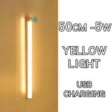 Striscia luminosa a LED con rilevamento di movimento a risparmio energetico, luce per armadi e credenze, luce notturna senza fili a LED, retroilluminazione per scale, ricaricabile, adatta per bagni, camere da letto, stanze, cucine, armadi, scale, corridoi e credenze