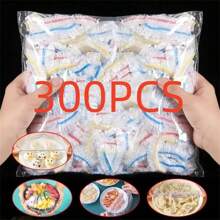 300 pièces Couvre-aliments extensibles - Extensibles, jetables, film plastique alimentaire à usage multiple | Film alimentaire inodore de cuisine, anti-poussière, hermétique | Convient à tous les formats de plateaux | Idéal pour la maison, le restaurant, le pique-nique, les accessoires de cuisine | Couvercle transparent | Plastique extensible
