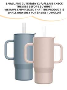 210ml High Quality Silicone Baby Training Cup, Odorless Material, With Comfortable Handle, Easy Open/Close Lid And Bite-Proof Straw, Multi-Color Design To Brighten Daily Life, Caring For Every Sip