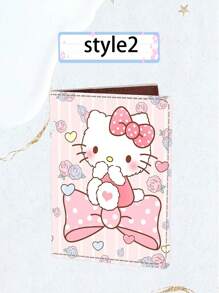 Sanrio Cartoon Sanrio Passport Holder Kitty Cat  Dog PU Passport Case Passport Holder ID To Print Travel Accessories Supplies Travel Essentials Travel Must Haves Holiday Essentials Holiday Travel Bag