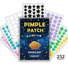 1440 Piezas de parches en forma de estrella y corazón para granos, pegatinas faciales y corporales - Sin fragancia, sin parabenos, para adultos de ambos sexos, compatibles con todo tipo de piel, sin fragancia, sin componentes incluidos