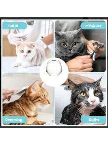 Casco para gatos, anti-lamer, anti-arañar, anti-morder, cono para gatos transpirable, protector de cabeza tipo collar para baño, recorte de uñas, prevenir arañazos y mordeduras, casco de astronauta para mascotas, mantiene a los gatos alejados de morder