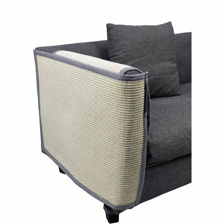 Wrapped Cat Scratcher Couch- Natural Sisal Furniture Protection From Cats-Corner Cat Scratcher For Couch Bed,Chair-Easy Installation - Red and White - View 1